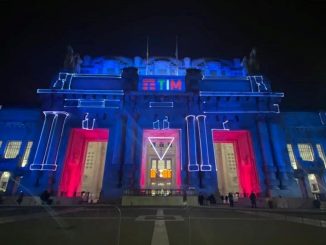 laser show stazione centrale