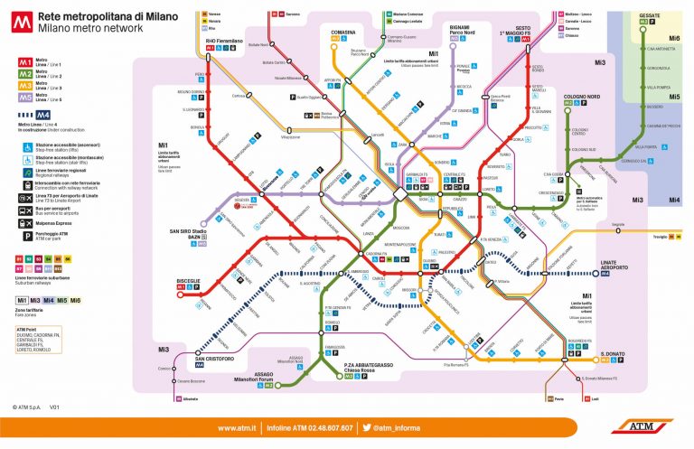 nuova mappa metro milano