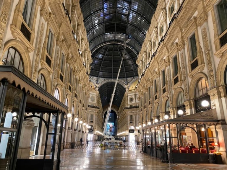 Tetto Galleria Milano, i rilievi