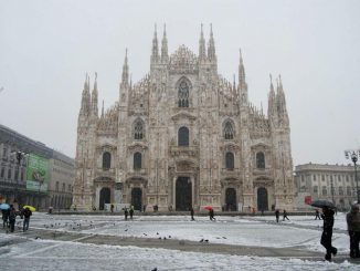 Neve a Milano lunedì 14 febbraio