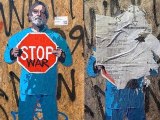 Danneggiato il murales di Gino Strada, lo street Artist TvBoy: "Che tristezza"
