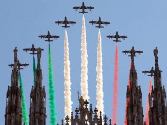 Frecce Tricolori su Milano e Monza in occasione del Gran Premio 2022