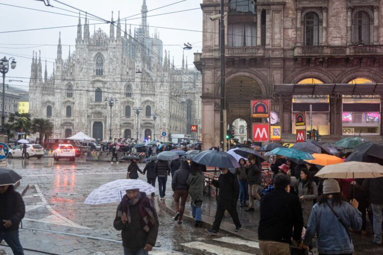 Pioggia a Milano