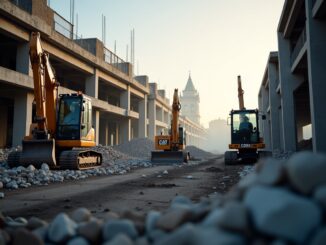 Cantiere abbandonato in via Stamira d'Ancona