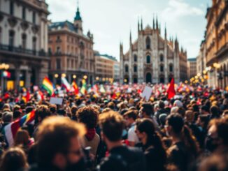 Manifestazione a Milano per la resistenza palestinese