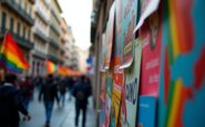 Manifestanti in piazza a Milano per la Palestina