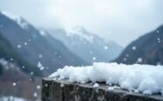 Primi fiocchi di neve in Lombardia durante l'inverno