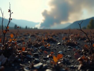 Immagine di incendi in Lombardia con fiamme e fumi