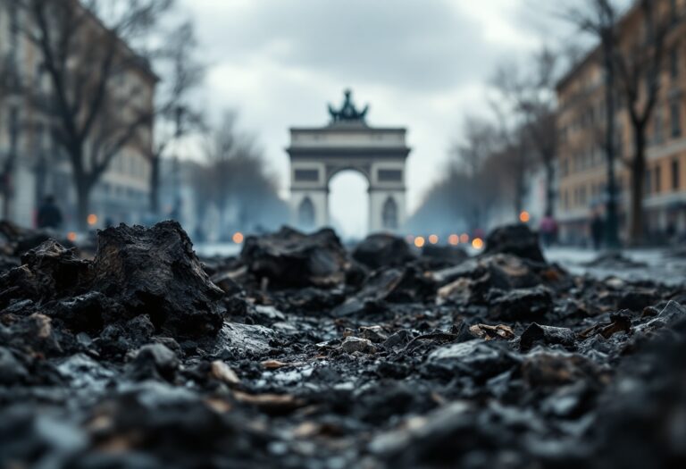 Incendio Arco della Pace: Vigili del Fuoco in Azione