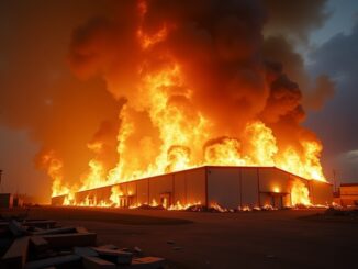 Intervento dei vigili del fuoco su un incendio a Milano