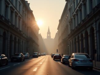 Fumo nero che avvolge il Duomo di Milano durante un incendio