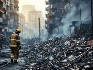 Incendio che colpisce l'Arco della Pace a Milano