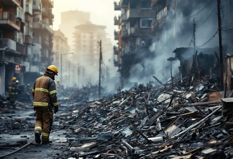 Incendio all'Arco della Pace a Milano