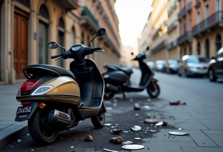 Incendio motorini Corso Magenta Milano