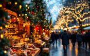 Mercatini di Natale a Milano con luci e decorazioni festive