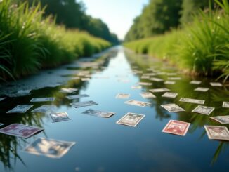 Gratta e vinci trovati nel canale Muzza