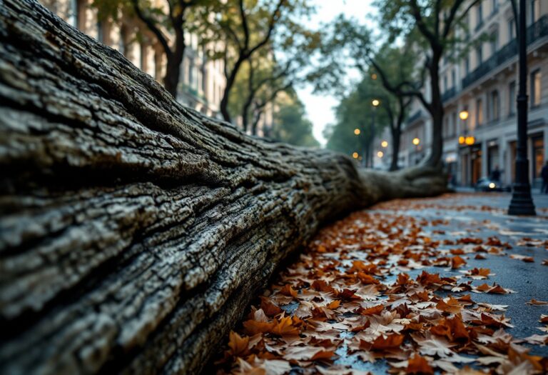 Milano: Vigili del Fuoco e Albero Caduto