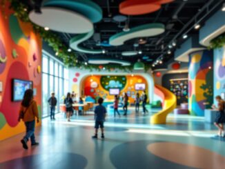 Bambini che esplorano il museo interattivo PlayLab a Milano