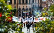 Manifestazione di protesta contro la manovra economica in Italia