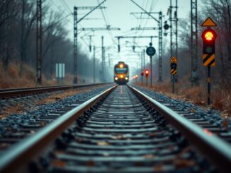 Treno Trenord in stazione con passeggeri in attesa