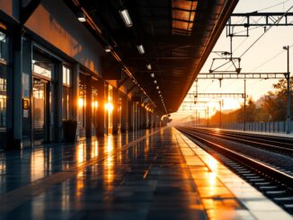 Manifestazione dei lavoratori ferroviari in Italia durante lo sciopero