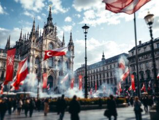 Manifestazione a Milano contro la violenza urbana