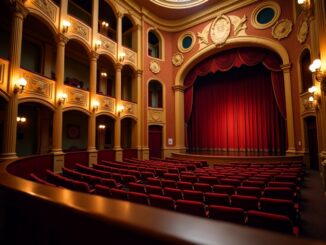 Attori sul palco durante uno spettacolo teatrale emozionante