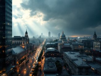 Immagine di Milano durante un'allerta vento forte