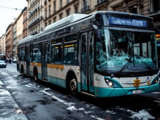 Tre uomini danneggiano un bus a Milano e aggrediscono agenti