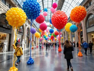 Installazione artistica di palloni al Balloon Museum di Roma