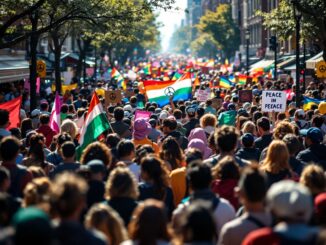 Manifestazione a Milano per i diritti della Palestina