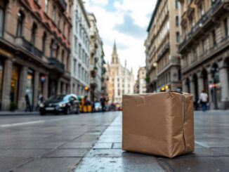 Immagine di un pacco sospetto a Milano, ora innocuo