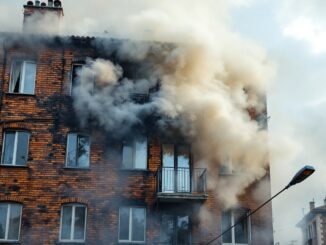 Vigili del fuoco salvano due persone da un incendio a Milano