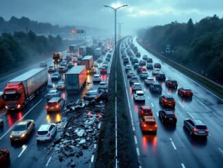 Incidente stradale sull'autostrada A4 a Milano con traffico intenso