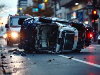 Scontro tra auto e furgoncino Amsa a Milano