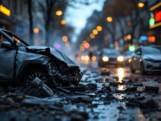 Polizia a Milano dopo un incidente stradale grave