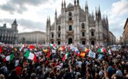 Manifestazione a Milano contro il governo della Georgia