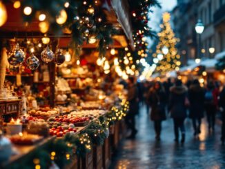 Milano illuminata durante le festività natalizie