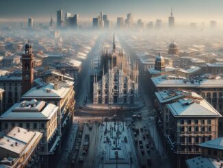 Milano si prepara all'inverno con paesaggi freddi