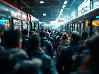 Manifestazione dei lavoratori del trasporto pubblico locale