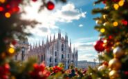 Immagine del sole che splende su Milano durante le festività