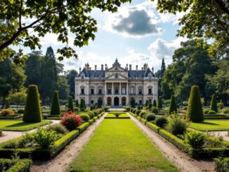 Vista della Villa Reale di Milano con giardini storici