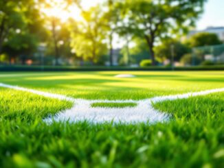 Giovani giocatori di baseball in un campo a Milano