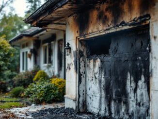 Fiamme e fumo durante l'incendio a Paderno Dugnano