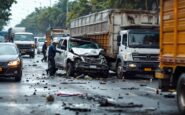 Incidente stradale sulla Cassanese con auto danneggiata