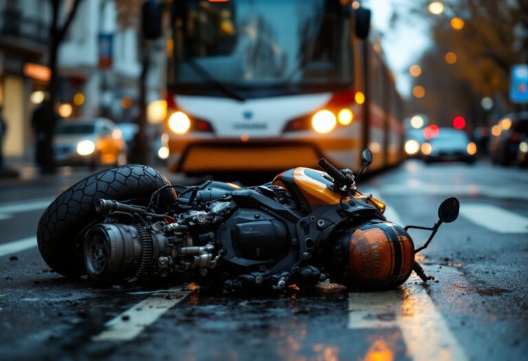 Incidente stradale Milano: tram e moto coinvolti