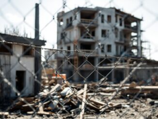 Cantiere del centro culturale islamico a Milano in pausa