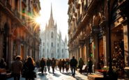 Manifestazione dei commercianti a Milano contro i ritardi della metro M4