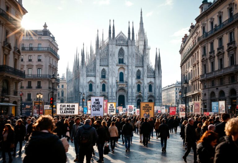 Proteste inquilini Milano per garanzie abitative