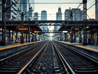 Manifestazione dei lavoratori ferroviari in sciopero